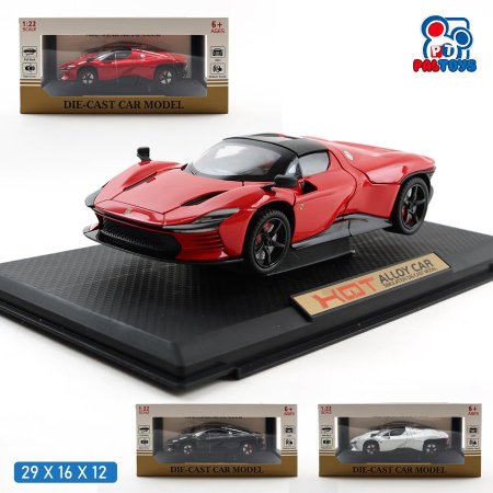 مجسم حديد سيارة فيراري رياضية 1:22 ديكاست